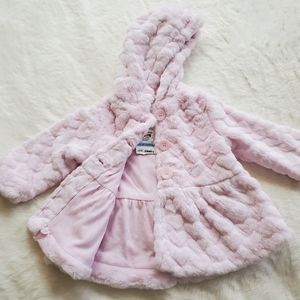 NWT First Impressions Faux Fur Pink Jacket